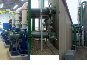 Recirculation pumps and lines- part of an EquaReact® installation